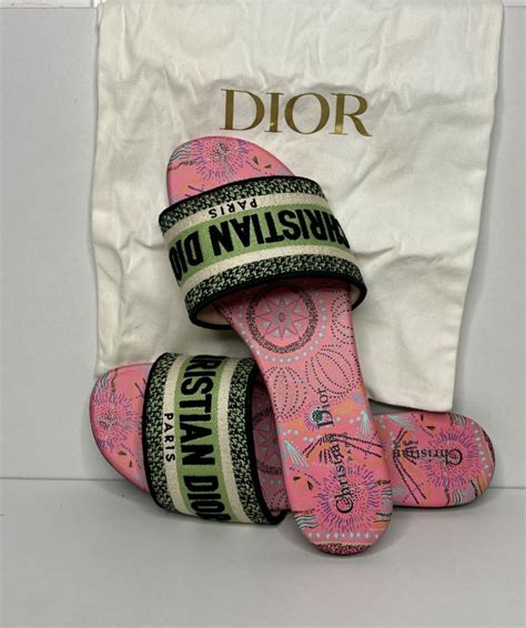 christian dior dway slides green|Christian Dior slides price.